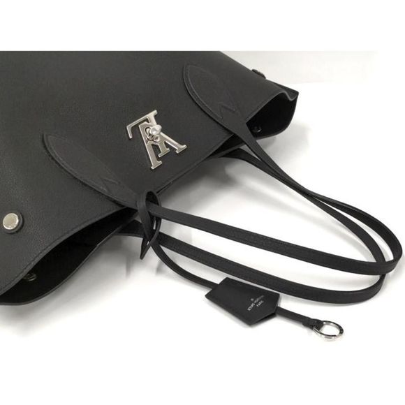 Louis Vuitton LockMe Go Tote Bag Leather Noir Black - Picture 7 of 9